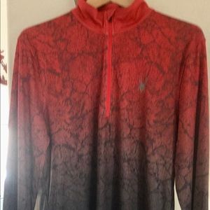 Spyder London sleeve zip front shirt